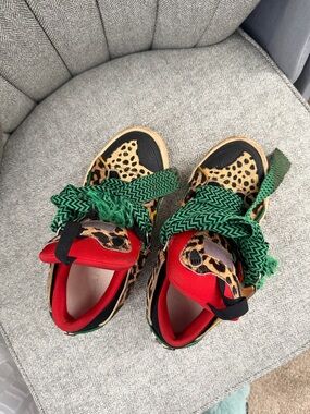 Lanvin Leopard Print Sneakers